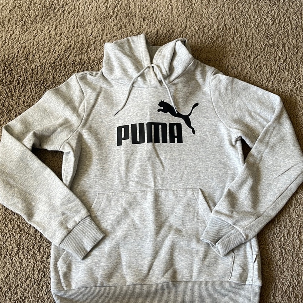 Grey Puma Hoodie Size Small